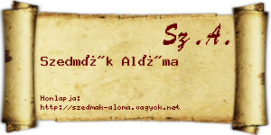 Szedmák Alóma névjegykártya